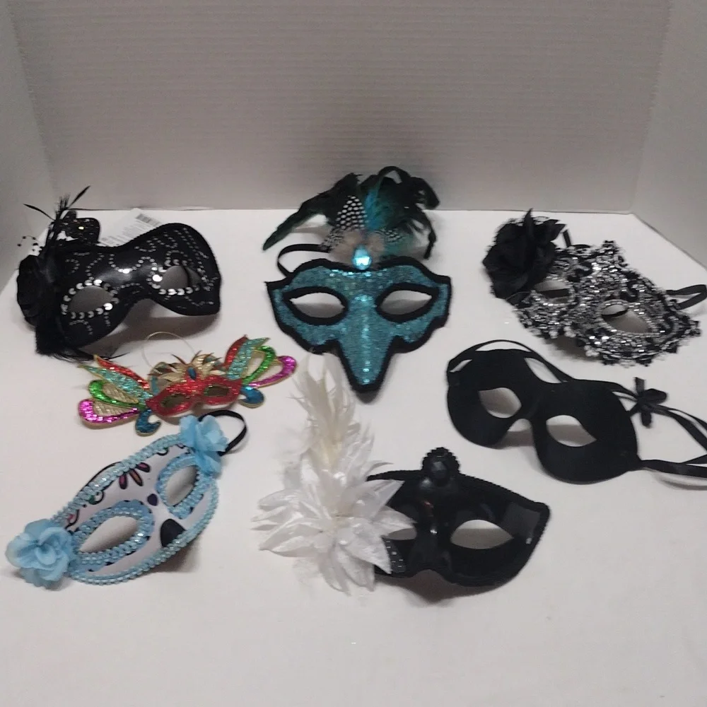 Decorated Masquerade Mask Assorted Lot of 10